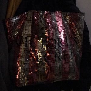 Oversized Victoria secret sequin bag